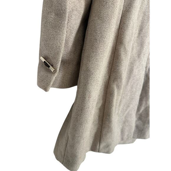 Calvin Klein Medium Winter Pea Coat Jacket Neutral Tan Taupe Work Lux Designer - Picture 7 of 12